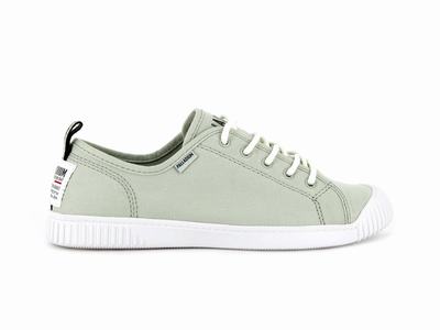 Zapatillas Palladium EASY LACE CANVAS Mujer Verde Oliva | Costa Rica-20871